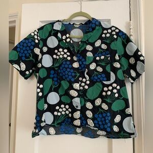 Marimekko x Uniqlo button down collared shirt